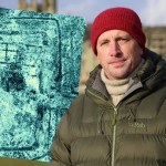 Dr Alex Langlands standing at Margam as part of Swansea University’s ArchaeoMargam heritage project.