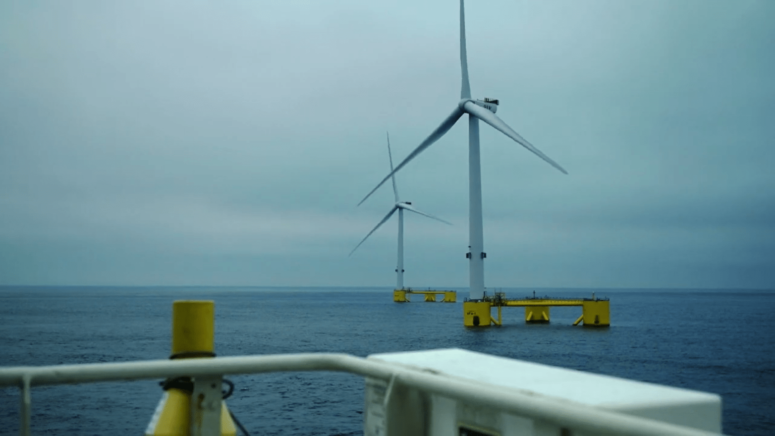 Floating offshore wind turbine developed by Blue Gem Wind for the Erebus project.