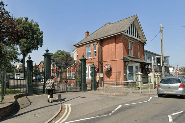 Entrance to Carmarthen Park in Carmarthen, where police are investigating an attempted murder.