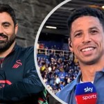 Vítor Matos with inset image of Curtis Davies, who praised the Swansea City boss’s early impact. Images: Swansea City / Curtis Davies (Instagram).