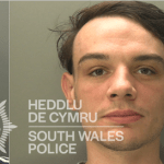 Collage of three police custody photos of Ryan Ford, Sarah Nicholls and Ryan Wallens, who were jailed for affray in North Cornelly.