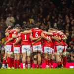 WRPA players huddle on the pitch before a URC match, united ahead of talks over Welsh rugby’s future.