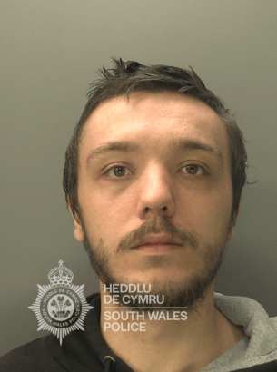 Police custody photo of Jack Barrett, a 25‑year‑old man from Waunarlwydd jailed for online child sex offences.