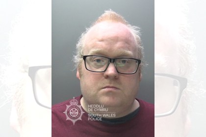 Police custody photograph of Adrian Fine, jailed for attempting to engage in sexual communication with children.