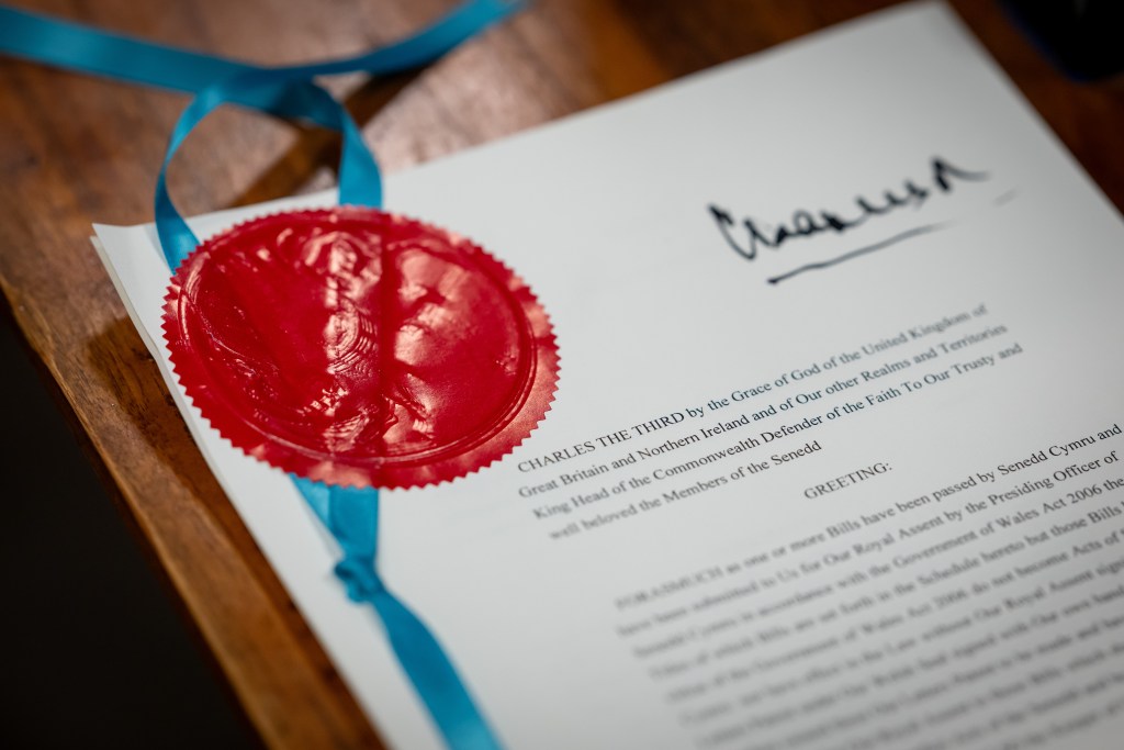 Close‑up view of the Bus Services Act document, showing the front cover and official text.