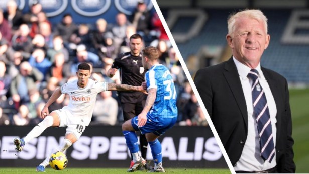 Montage combining a Swansea City match photo and a supplied portrait of Gordon Strachan, used to illustrate his comments about the club.