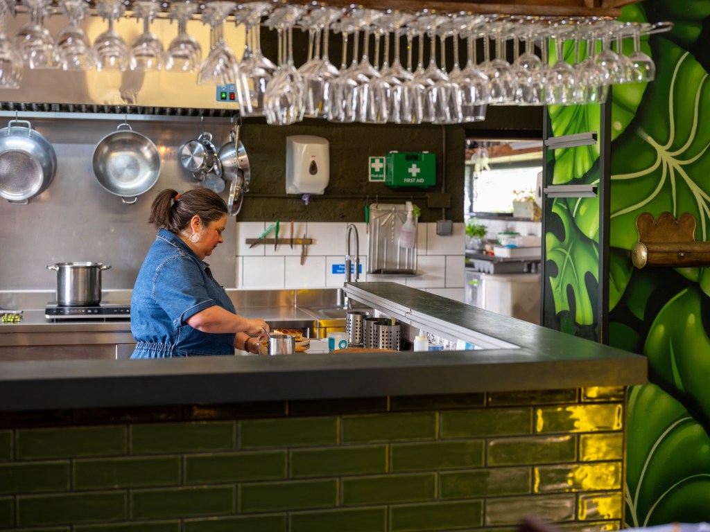 Michelle Evans in Paternoster Farm kitchen