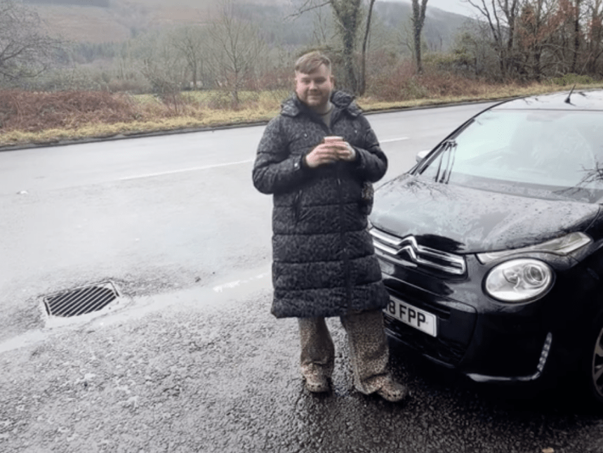 Nic Fearn The Diva Supreme TikTok Neath Keep Wales Tidy Drive Your Litter Home campaign Wales roadside