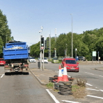 Mumbles Road and Sketty Lane junction in Swansea