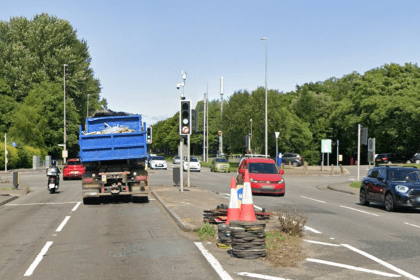 Mumbles Road and Sketty Lane junction in Swansea