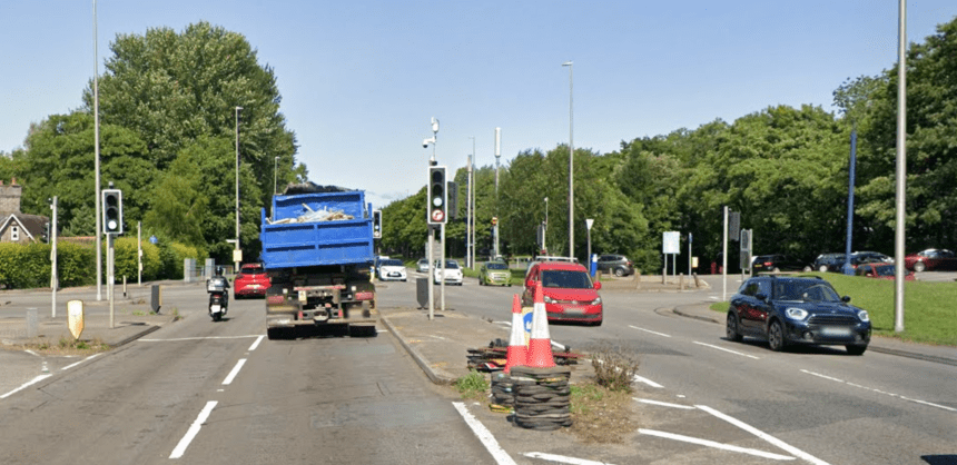Mumbles Road and Sketty Lane junction in Swansea