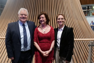 Max Boyce, First Minister Eluned Morgan, and Jess Fishlock at St David Awards