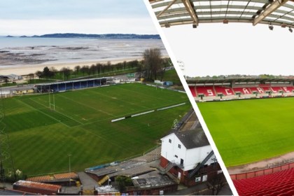St Helens rugby ground Swansea and Parc y Scarlets Llanelli stadiums