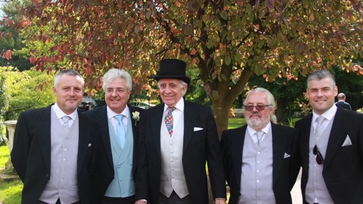 Wyn Thomas with family including brother Mark Thomas, the Bafta-winning Twin Town composer