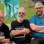 Wyn Thomas from Gower with his two sons, who benefited from pioneering cancer drug treatment at Swansea Bay