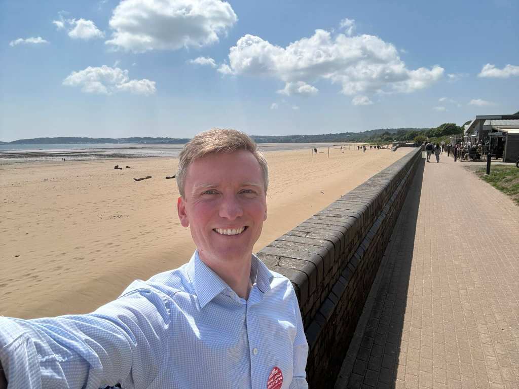 Torsten Bell MP on Swansea promenade