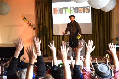 Actors from Theatr na nÓg's 'Hot Poets' production