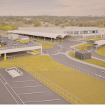 Artist's impression of the new distribution centre in Penllergaer