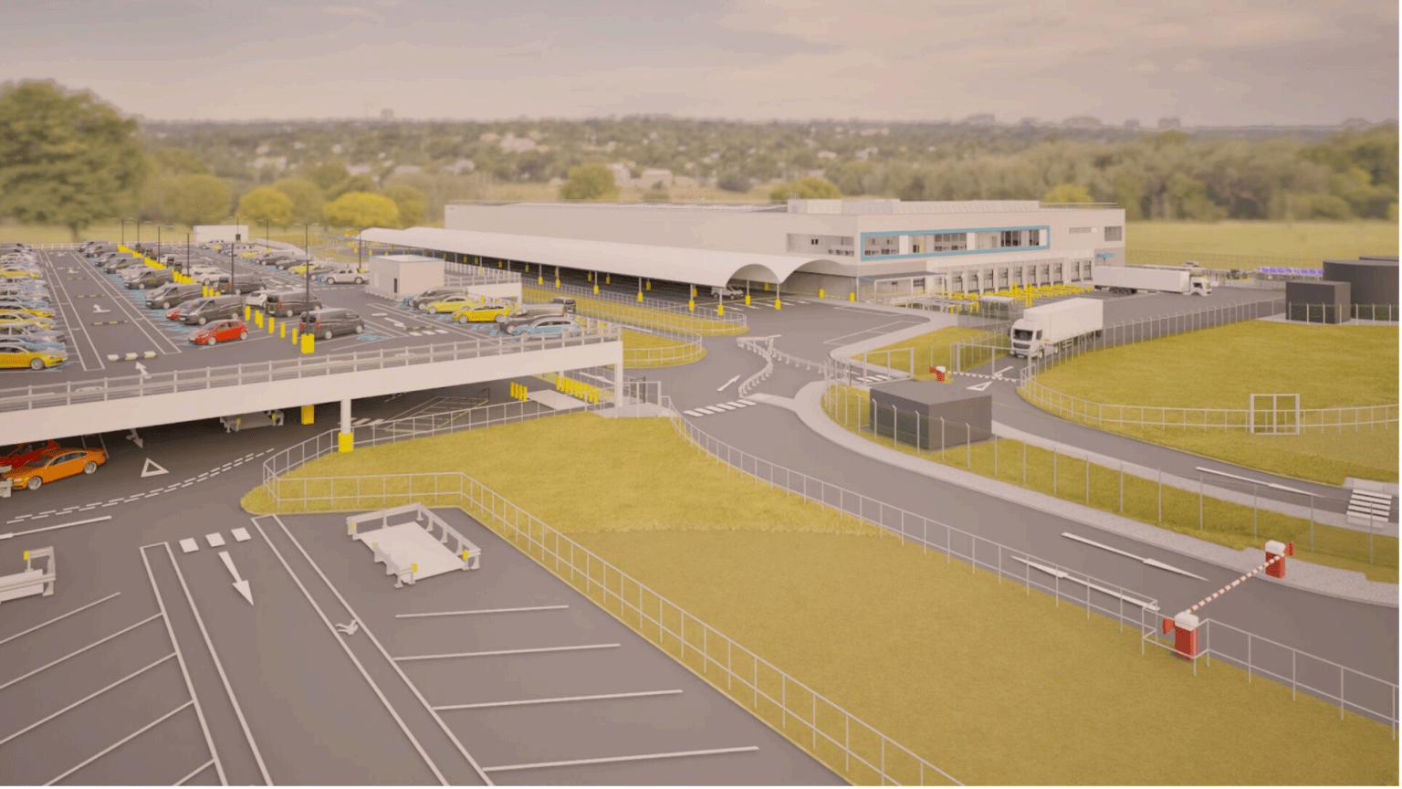 Artist's impression of the new distribution centre in Penllergaer
