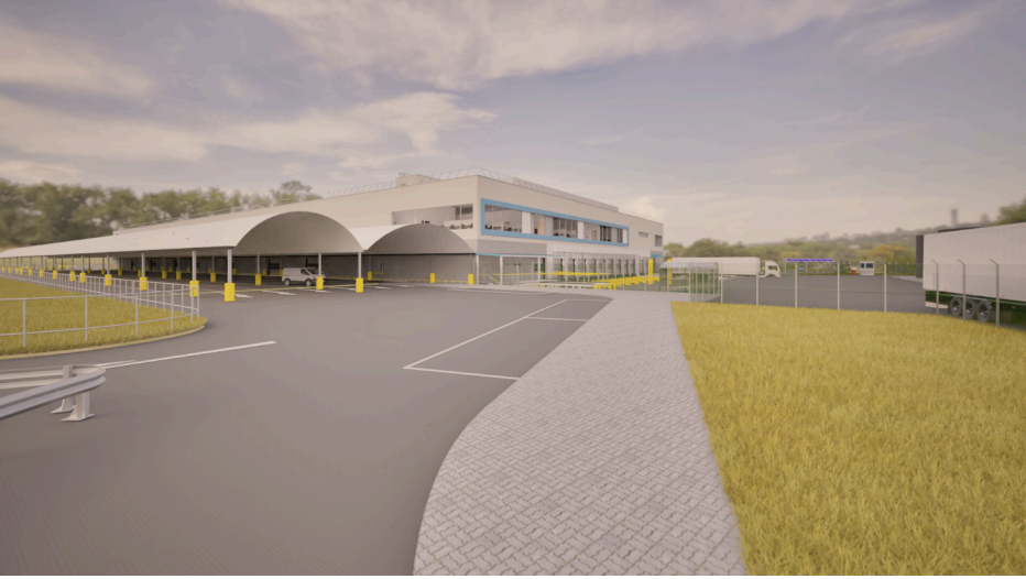 Artist's impression of the new distribution centre in Penllergaer