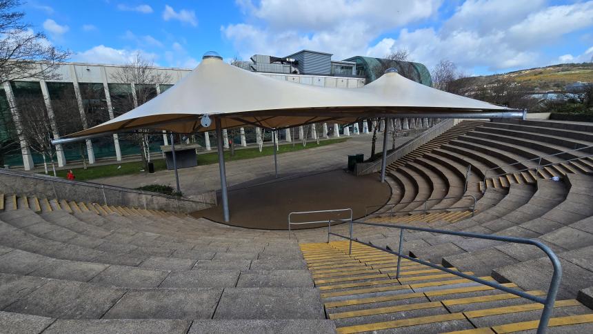 New big-top canopy unveiled at Swansea amphitheatre ahead of summer events