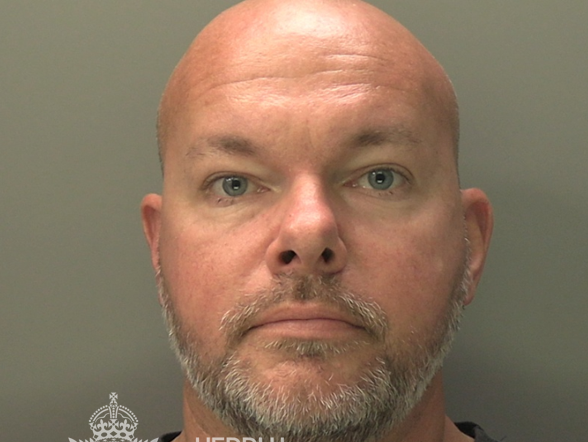 Police custody image of Kyle Jones, 42, from Morriston, released by South Wales Police following his conviction for offences involving indecent images.