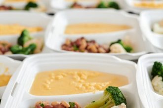 packed food in containers