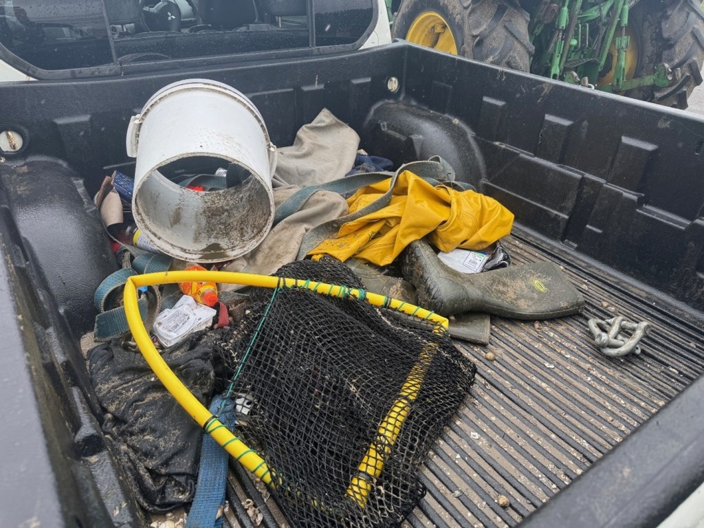 Cockle gathering equipment seized by NRW officers