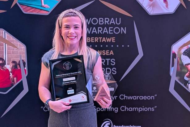 Lauren Bryant, named Sportsperson of the Year at the Swansea Sports Awards 2025. Image credit: Swansea Council