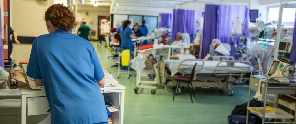 A busy hospital ward (Image: HEIW)