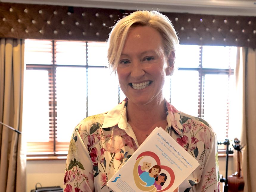 Ruth Didsworth at the launch event for a new domestic abuse booklet