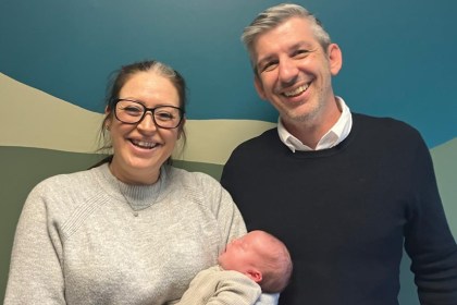 Alanna and Simon Rooke with baby Franklyn
