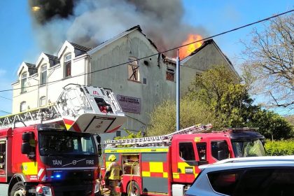 Fire at the former LMS Club on Sterry Road in Gowerton