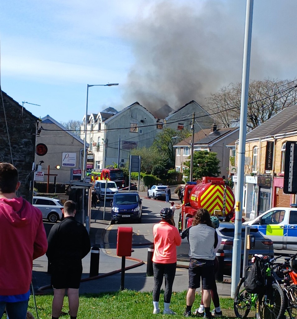 Fire at the former LMS Club on Sterry Road in Gowerton