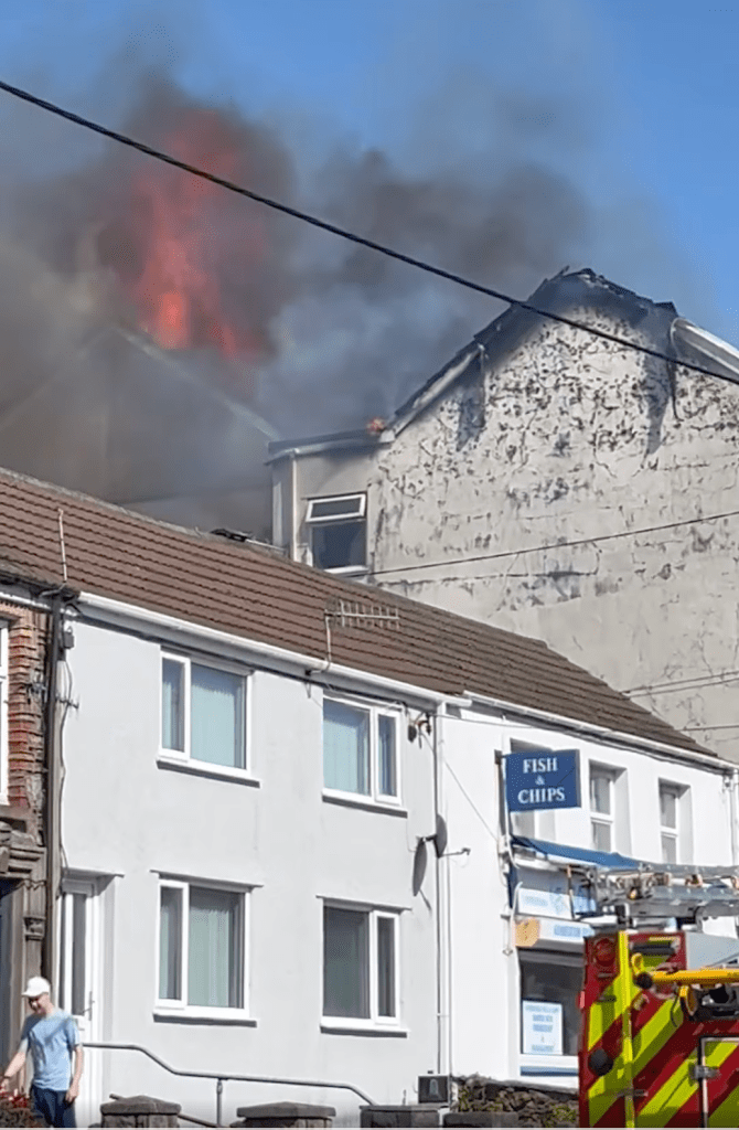 Fire at the former LMS Club on Sterry Road in Gowerton
