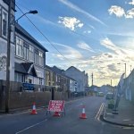 Sterry Road remains closed after the fire at the former LNW club in Gowerton