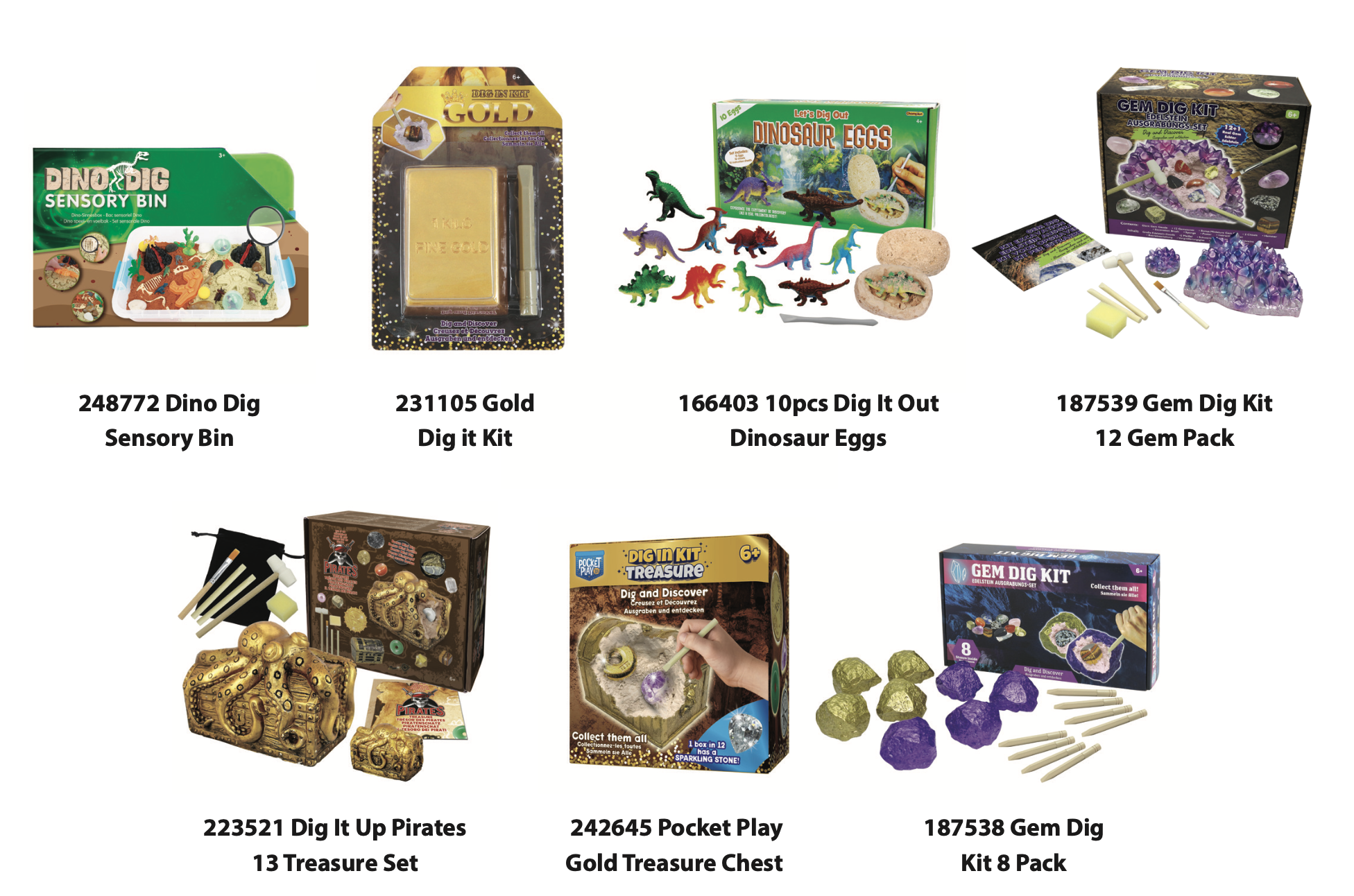 The seven recalled products.