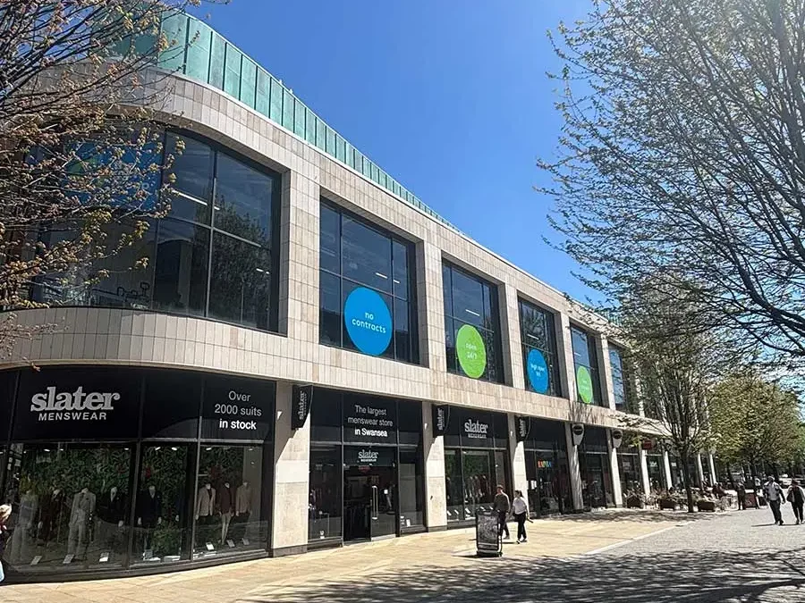 The Castle Quays development on the site of the former David Evans Department store