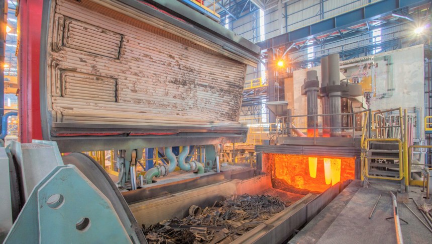 an electric arc furnace which uses the same technology as the EAF being installed at Port Talbot.