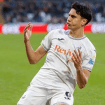 Marko Stamenic opening the scoring for Swansea City against Southampton at the Swansea.com Stadium last season