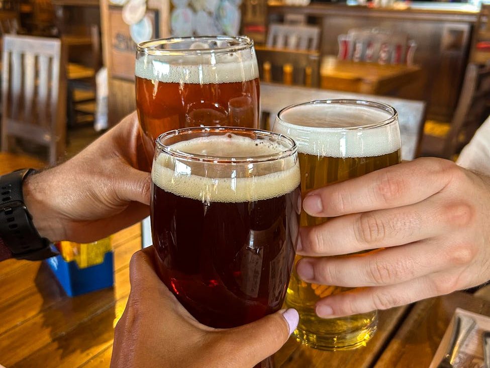 friends having glasses of beer