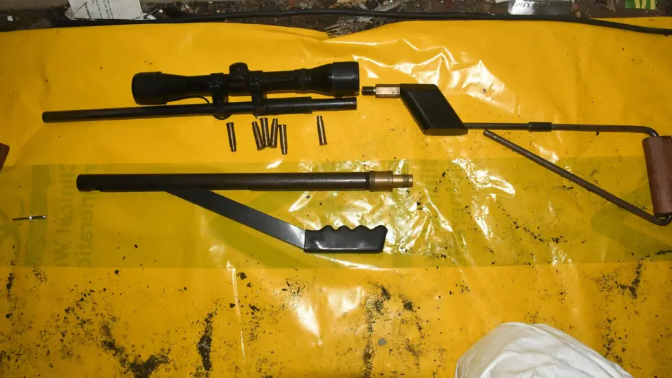 Weapons discovered at the property in Abergwynfi
(Image: South Wales Police)