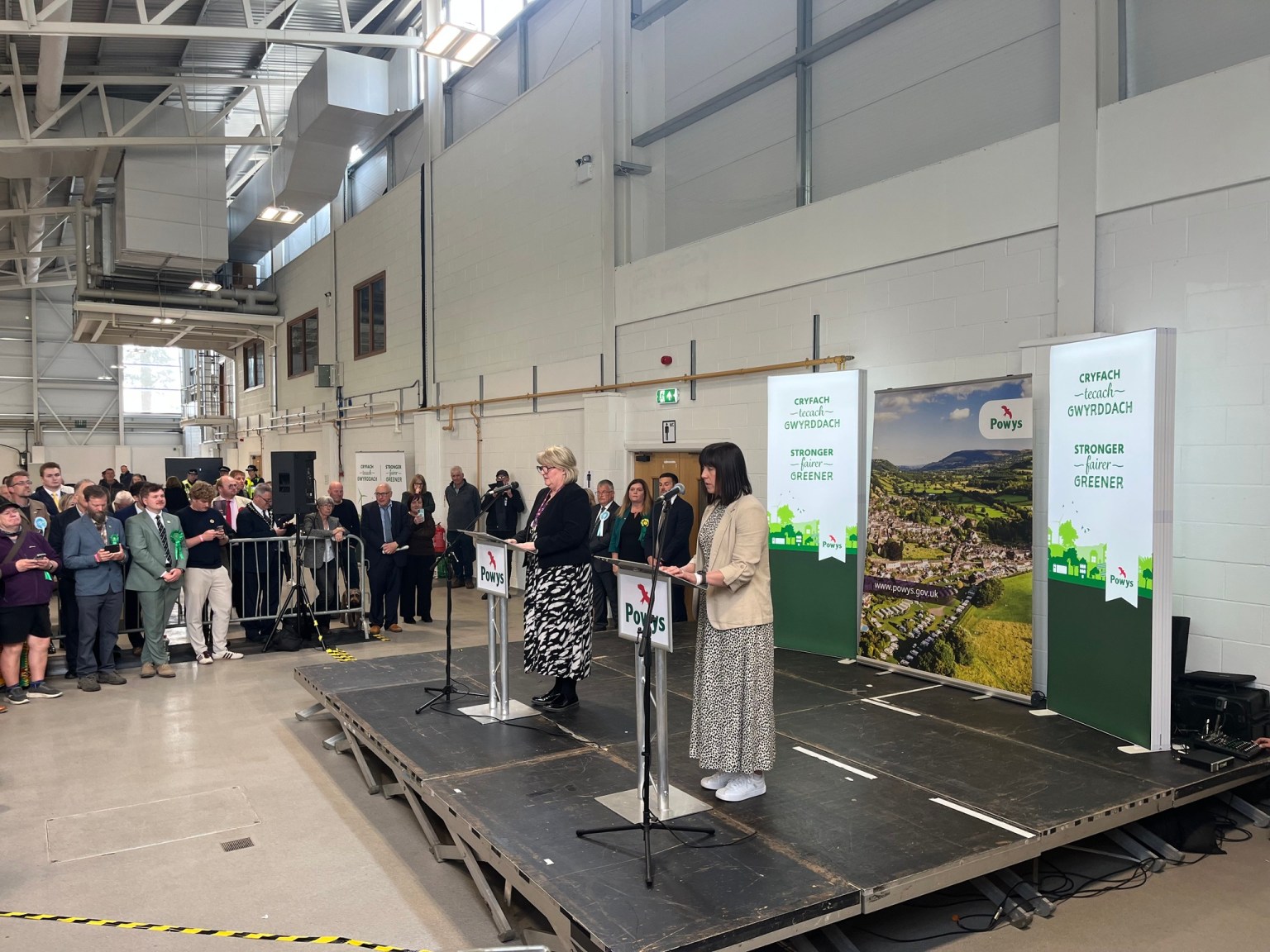 The Brycheiniog Tawe Nedd results being announced by Powys County Council