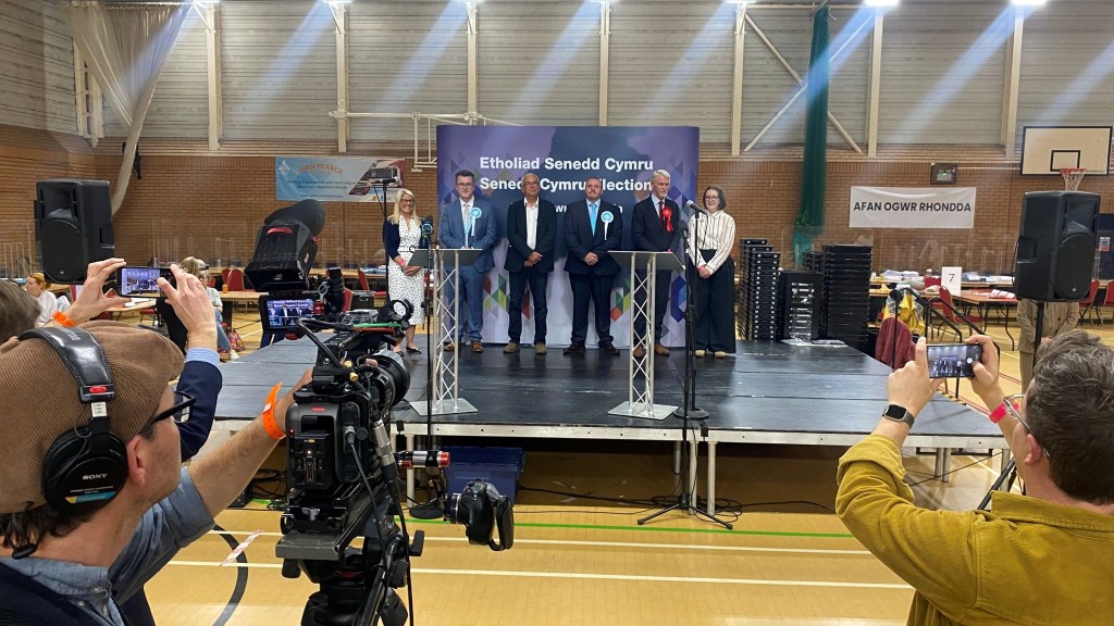 The elected members of the Afan Ogwr Rhondda constituency: Sera Evans, Plaid Cymru; Benjamin Hodge McKenna, Reform UK; Alun Cox, Plaid Cymru ; Steve Bayliss, Reform UK; Huw Irranca-Davies, Welsh Labour; Elyn Stephens, Plaid Cymru (Image: Neath Port Talbot Council)