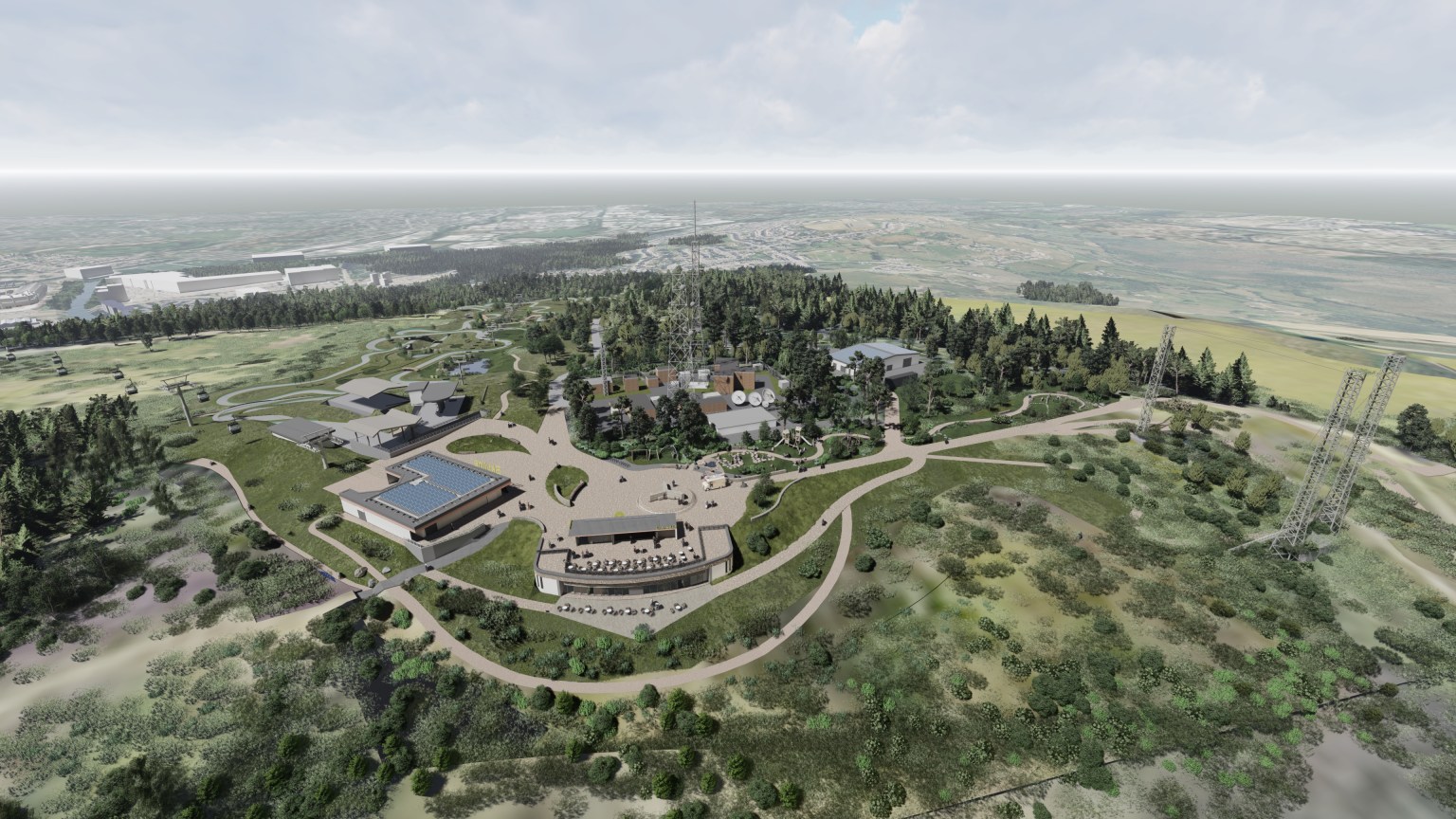 Artist's impression of the completed Skyline attraction on Kilvey Hill (Image: Skyline)