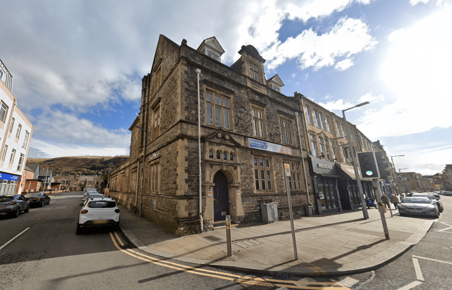 Plans have been submitted to convert the empty former Barclays Bank on Port Talbot's Station Road into 13 affordable homes. (Image: Google Maps)