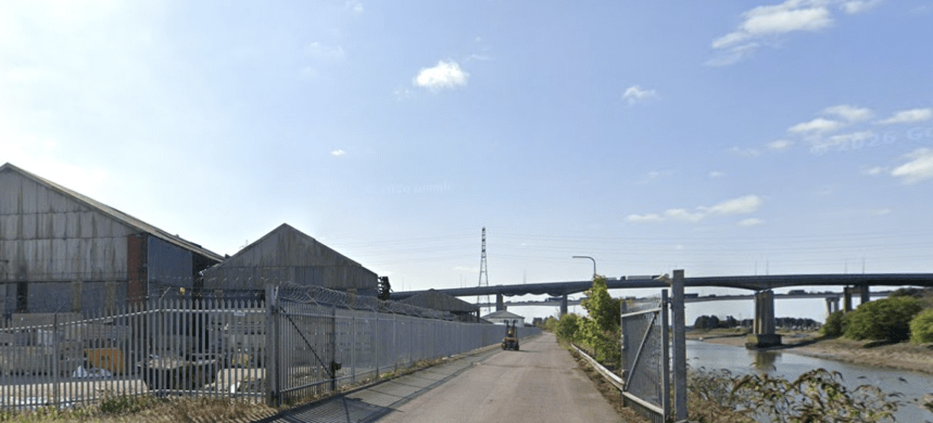 Wharf Road at Britton Ferry Docks (Image: Google Maps)