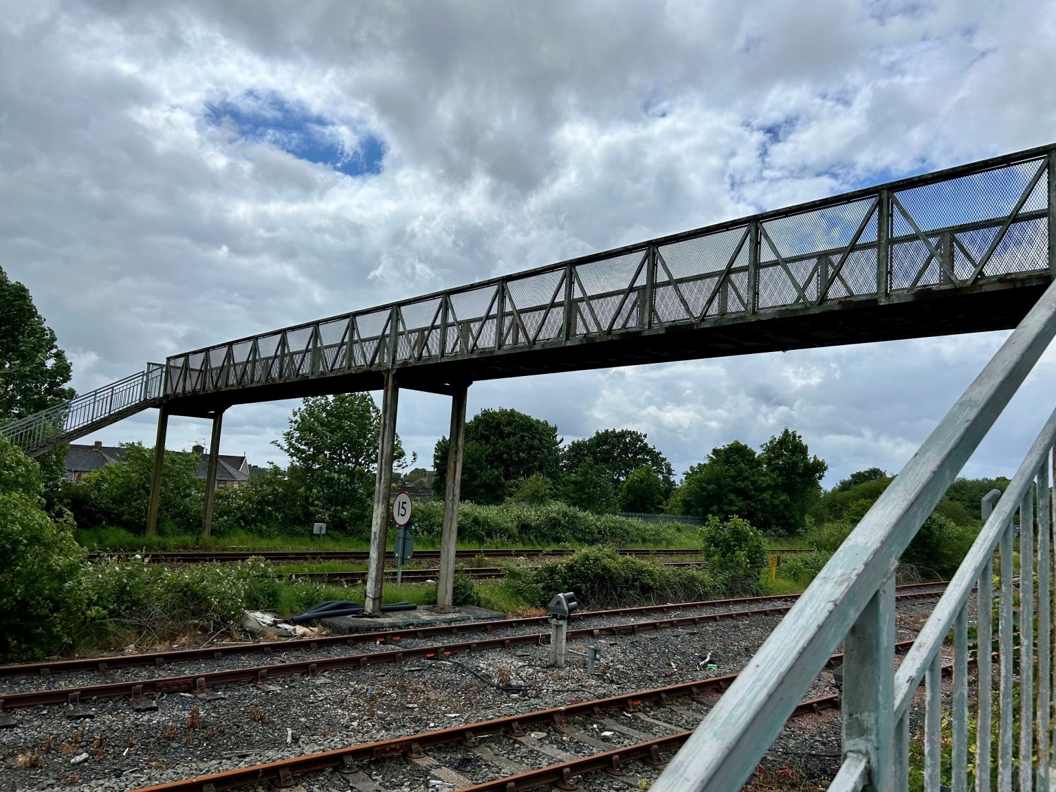 Llanelli's Black Bridge crossing the railway line at , which is being replaced by Carmarthenshire Council as part of it's new Active Travel route (Image: Carmarthenshire Council)