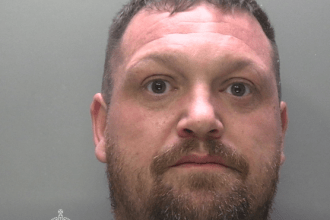 Police custody photograph of David Smith of Blaengwynfi, sentenced to four years and four months at Swansea Crown Court for stalking, dangerous driving, arson and possession of a bladed article.