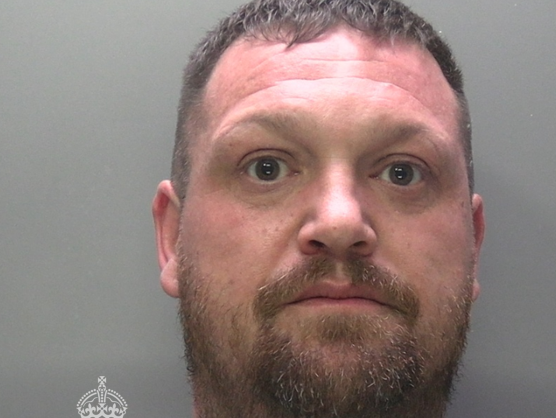 Police custody photograph of David Smith of Blaengwynfi, sentenced to four years and four months at Swansea Crown Court for stalking, dangerous driving, arson and possession of a bladed article.